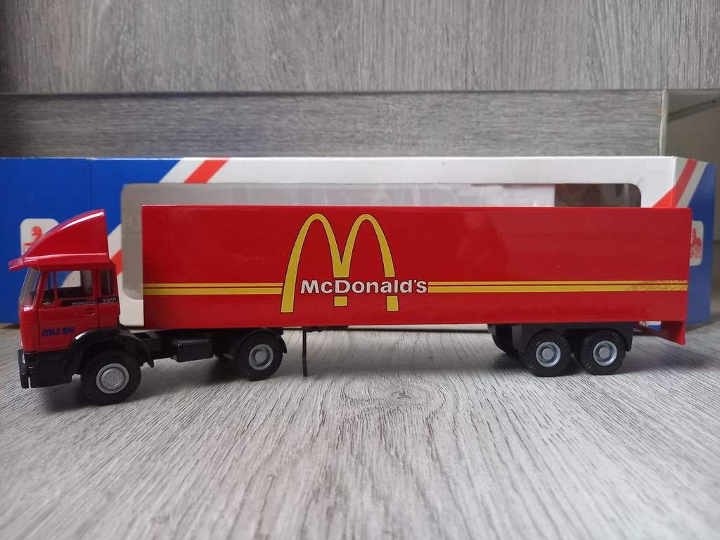 Lion toys mc donalds daf 2500, Ophalen of Verzenden, Bus of Vrachtwagen, Lion Toys