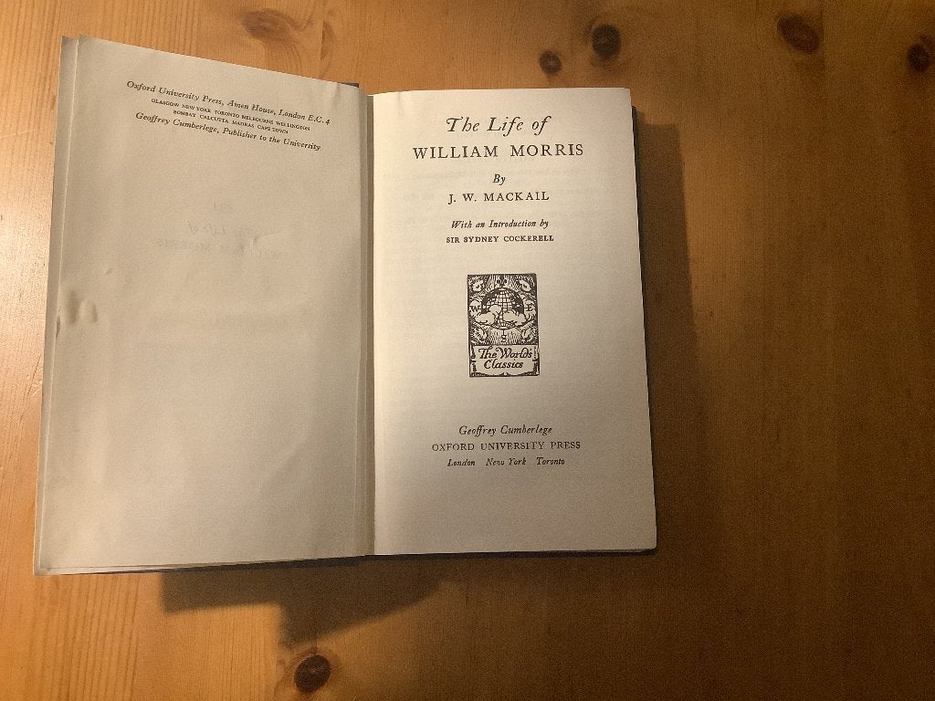 Mackail, J.W., The Life of William Morris, Ophalen of Verzenden, J.W. Mackail