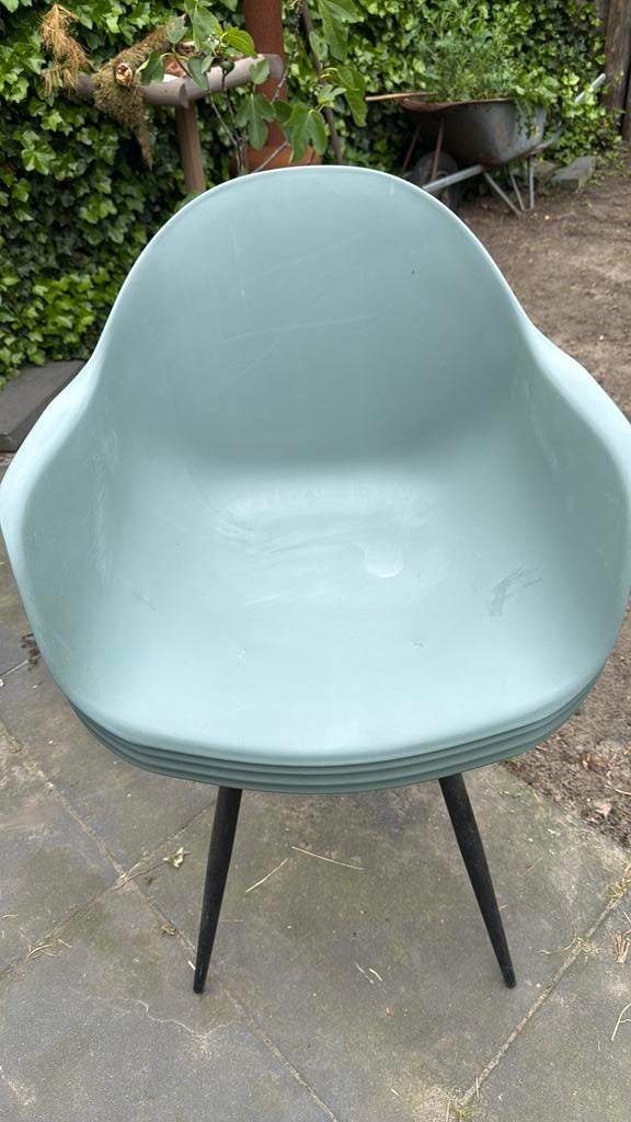 6 kuipstoelen, Ophalen, Gebruikt, Kunststof