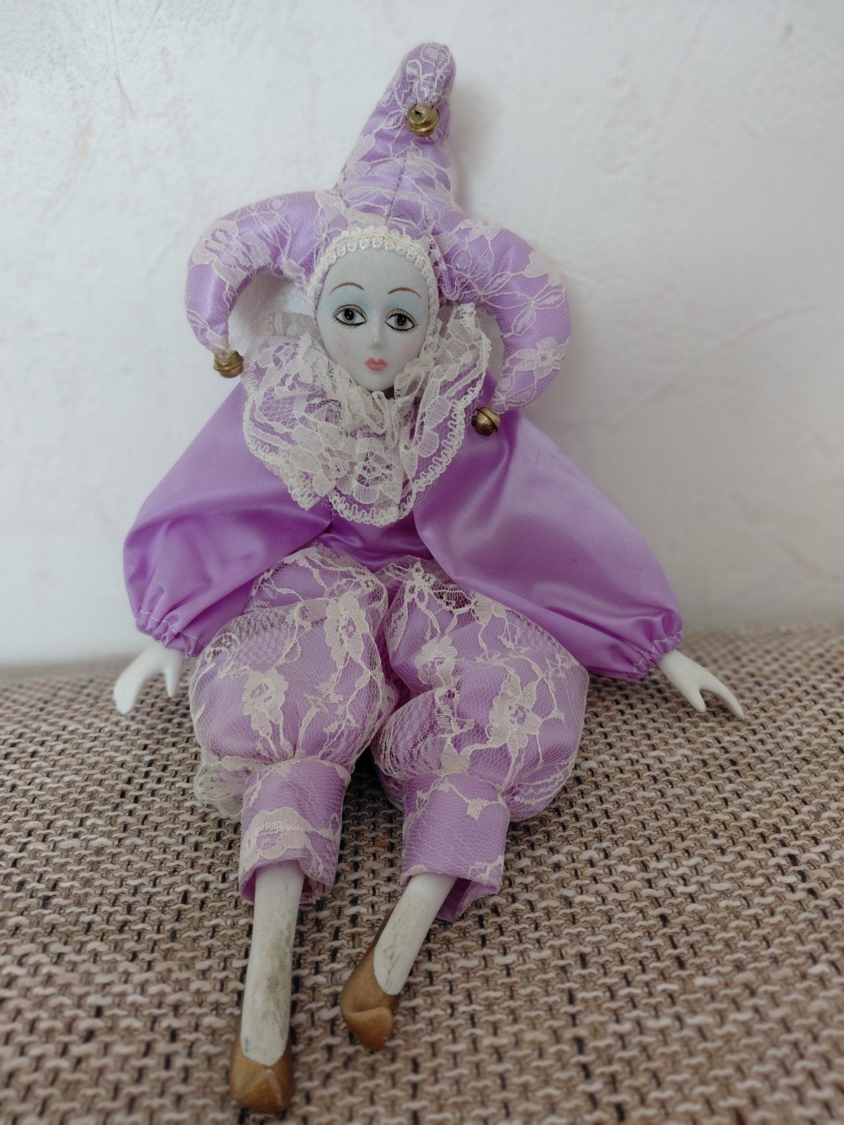 Harlekijn Keramiek Pop - 44 cm hoog, Verzamelen, Ophalen of Verzenden, Gebruikt, Pop