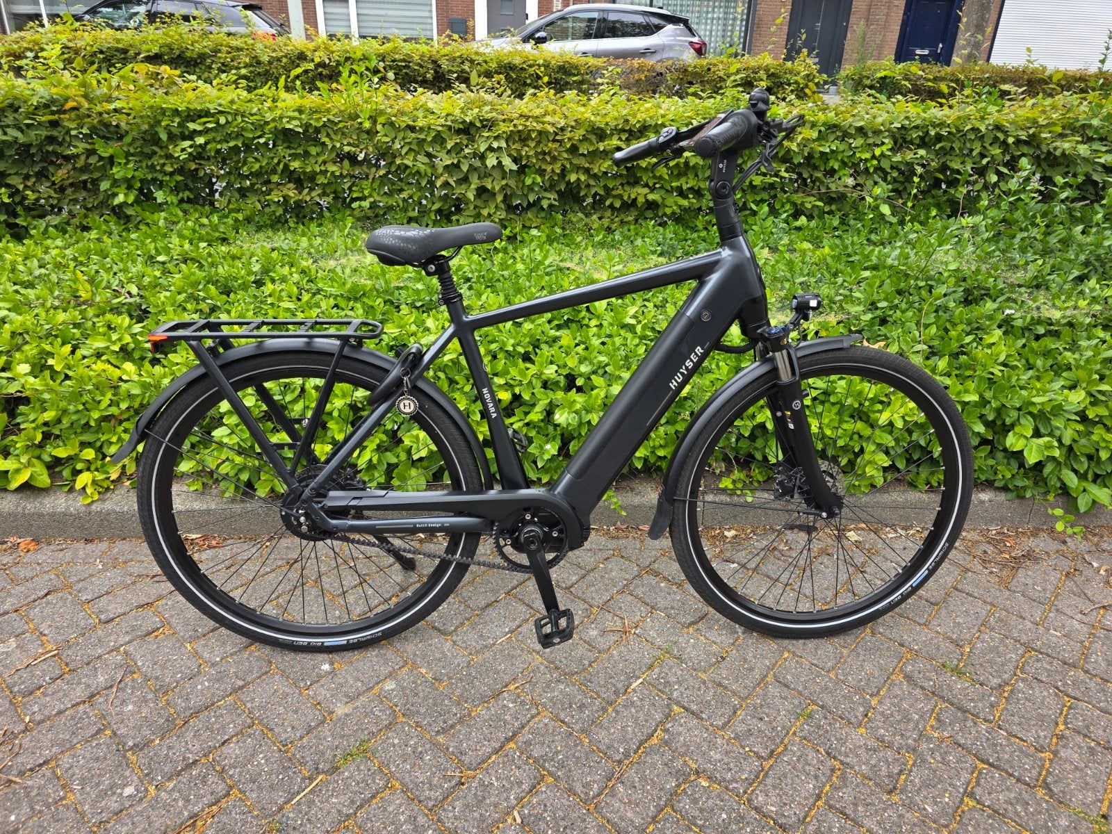Huyser Novara elektrische heren fiets met Bafang M420 motor, Overige merken, Ophalen of Verzenden, Zo goed als nieuw, 50 km per accu of meer