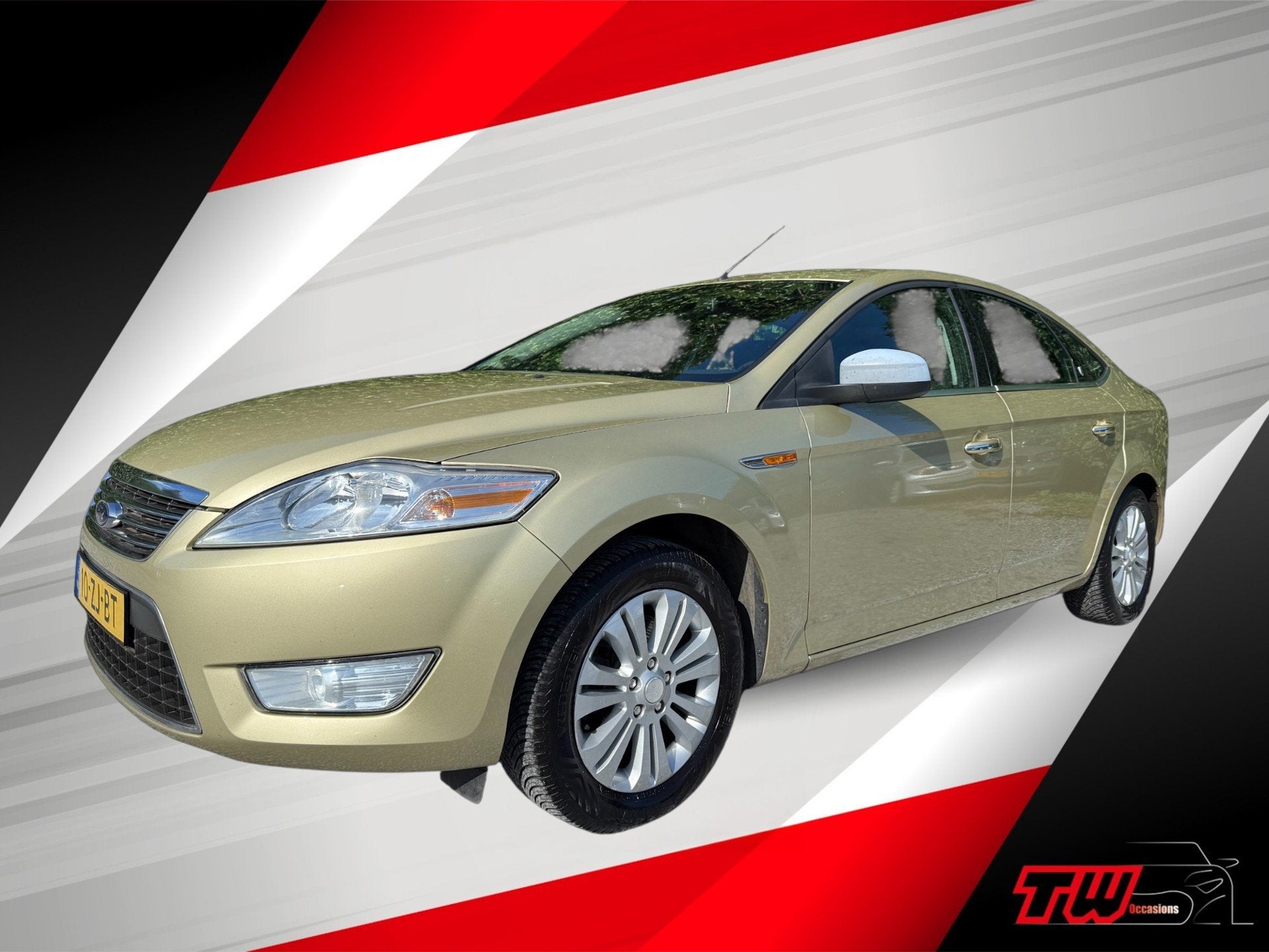 Ford Mondeo 2.0 Ghia |HANDEL/EXPORT|NWE APK|AIRCO|TREKHAAK, Auto's, Stof, Gebruikt, Zwart, Beige