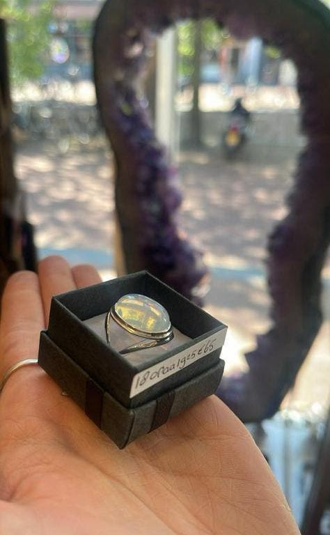 Ring opaal maat 18 925, Ophalen of Verzenden