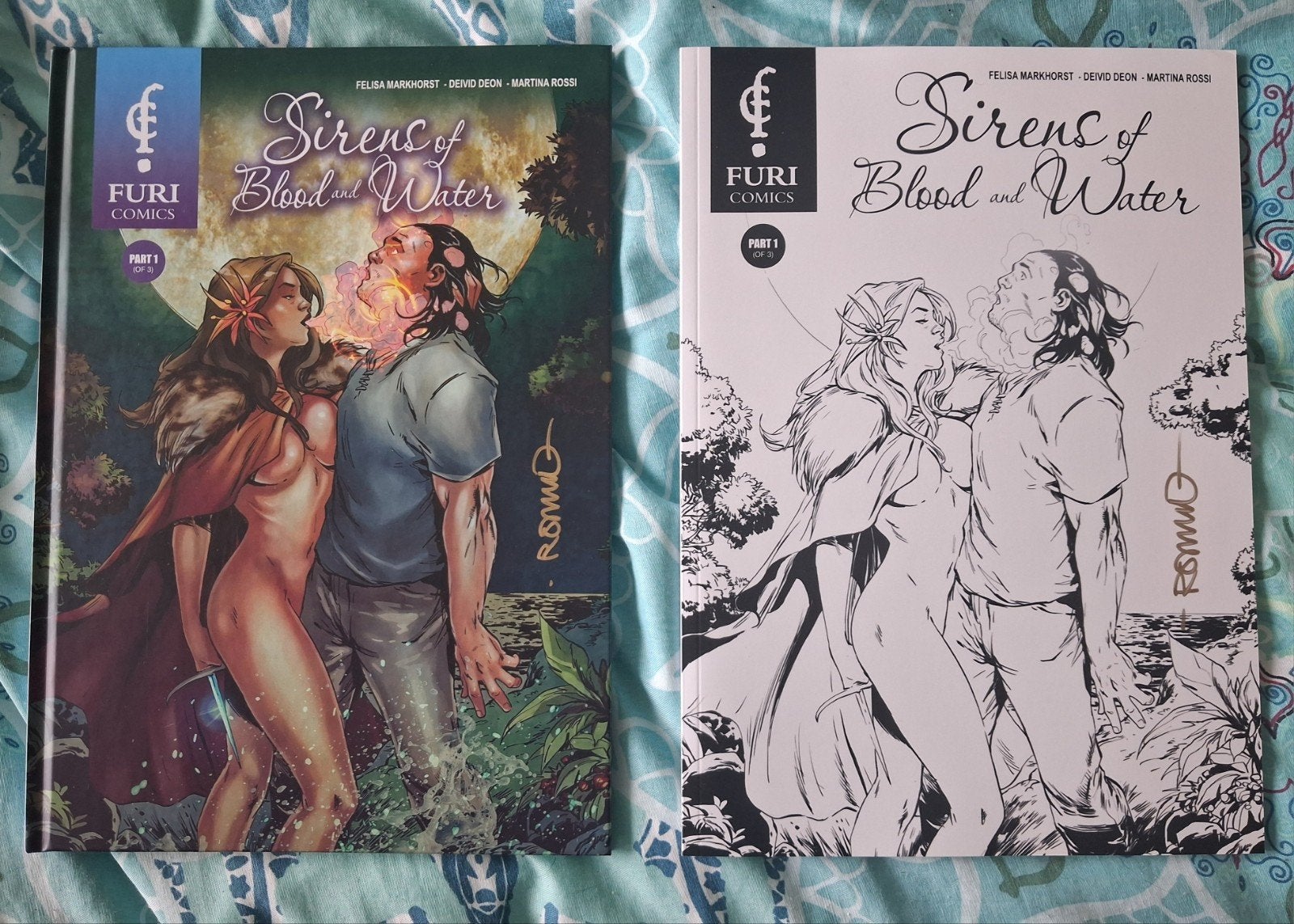 Romano Molenaar: Sirens of Blood & Water Gesigneerd 2x, Meerdere stripboeken, Ophalen of Verzenden, Zo goed als nieuw