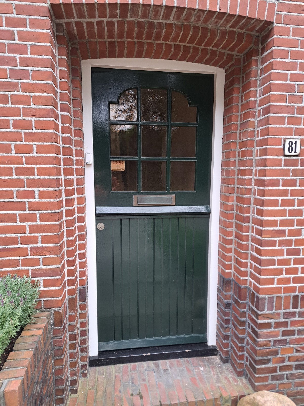 Voordeur hardhout 91cm x 210cm, Ophalen, Gebruikt, 80 tot 100 cm, Buitendeur