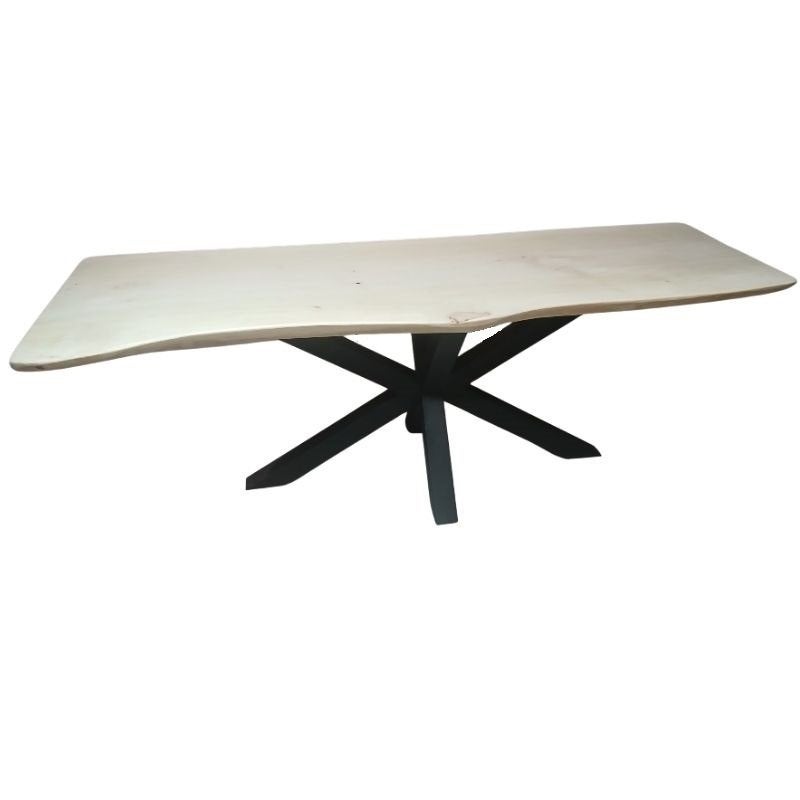 Eettafel, Lange Eettafel, Grote Eettafel met Boomstamblad, Huis en Inrichting, Overige materialen, Vijf personen of meer, Industrieel, Landelijk, Modern