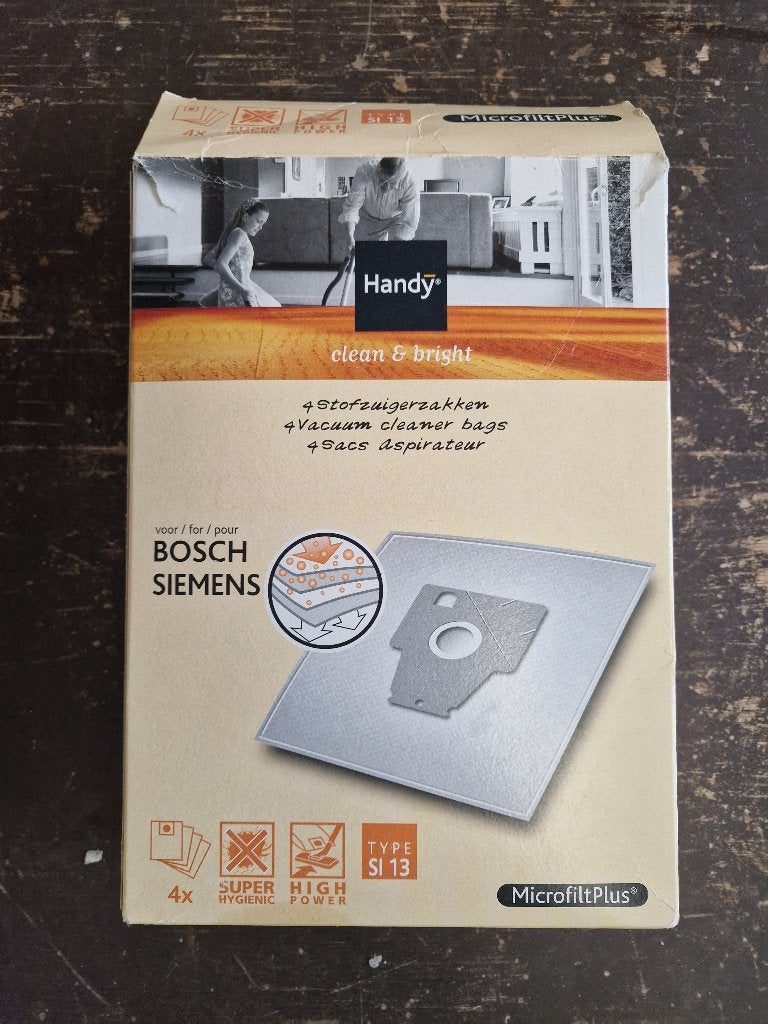 4 stofzuigerzakken Handy voor Bosch en Siemens type SI 13, Witgoed en Apparatuur, Ophalen of Verzenden, Nieuw