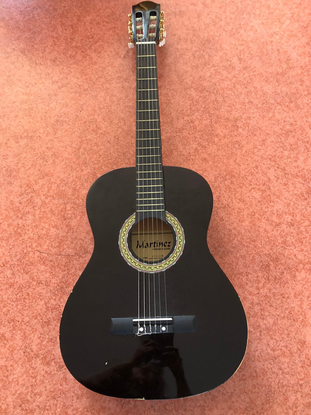 Akoustische 3/4 gitaar, zwart, Martinez, Ophalen, Zo goed als nieuw, Klassieke of Spaanse gitaar