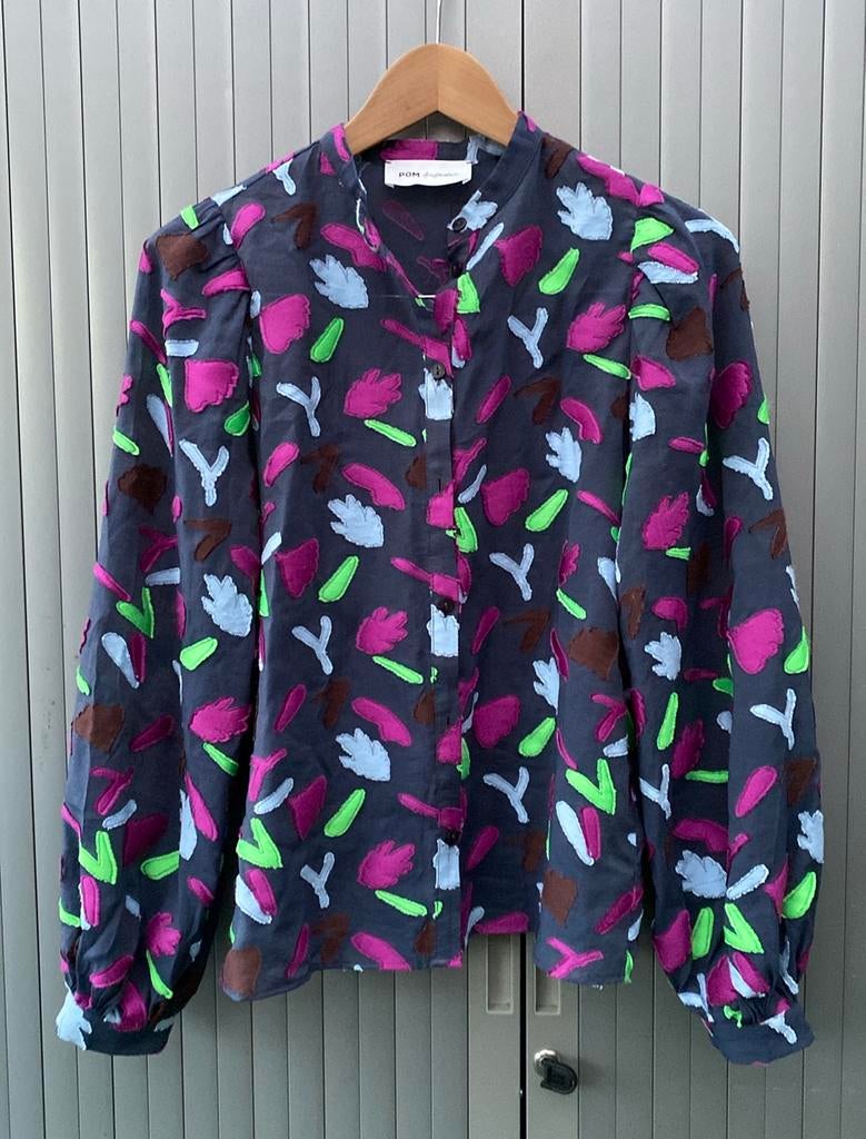 Pom Amsterdam blouse 34, Kleding | Dames, Ophalen of Verzenden, Gedragen, Maat 34 (XS) of kleiner, Grijs