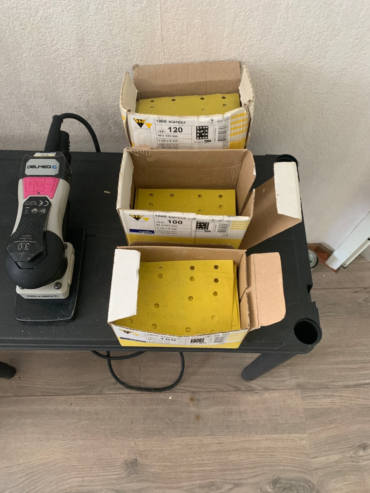Delmeq schuurmachine, Ophalen of Verzenden, Minder dan 600 watt, Vlakschuurmachine