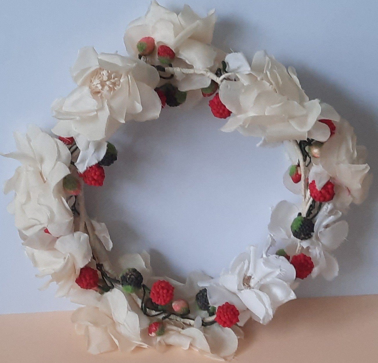 Krans Zijde Bloemen, Verzenden, Zo goed als nieuw