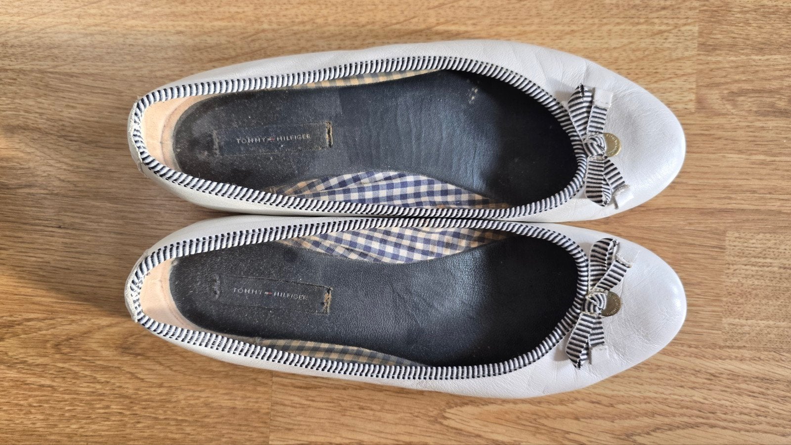 Tommy Hilfiger ballerina's maat 40, Wit, Gedragen, Tommy Hilfiger, Ballerina's