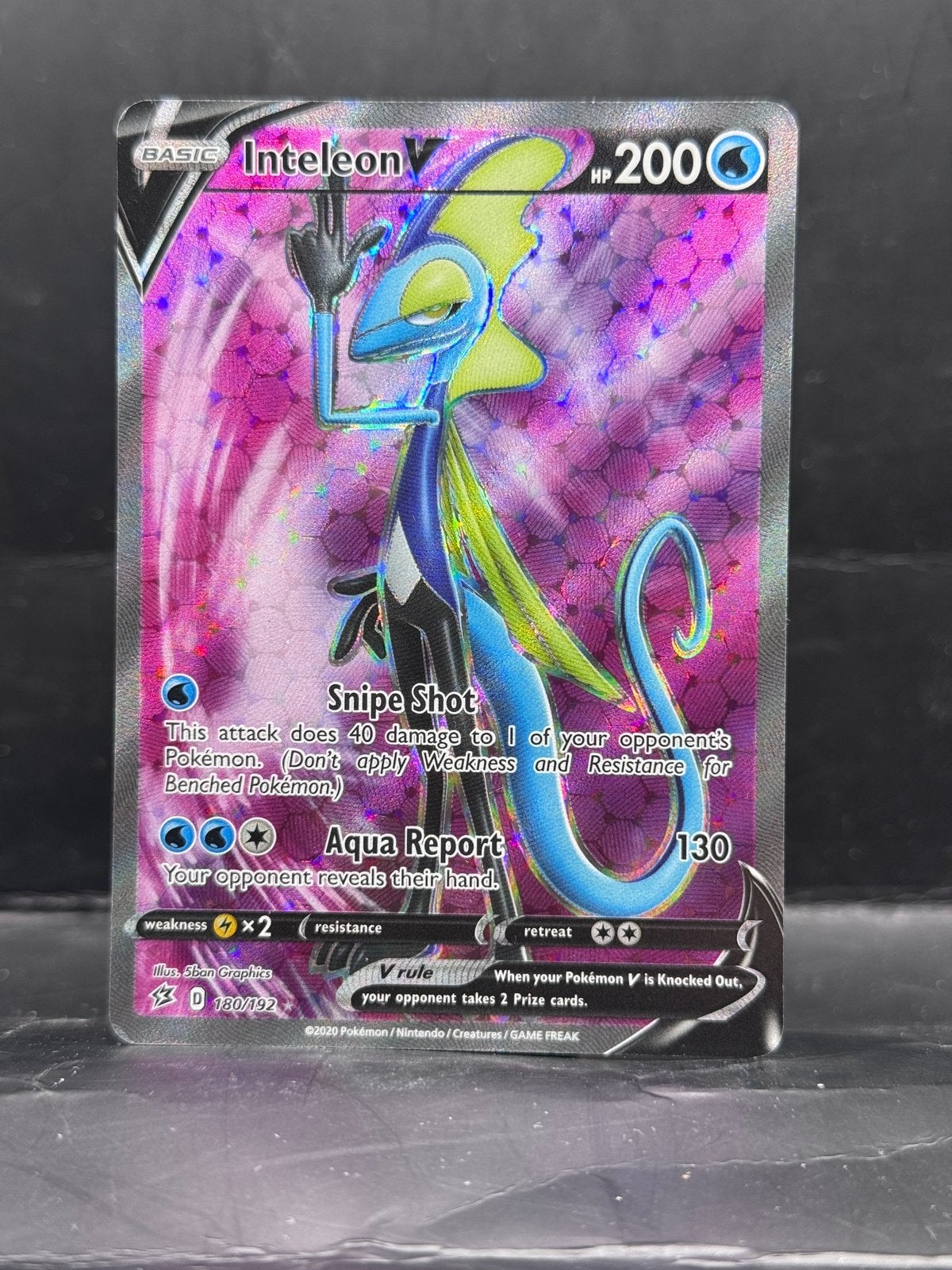 Pokemon Rebel Clash - Inteleon V 180/192, Ophalen of Verzenden, Zo goed als nieuw