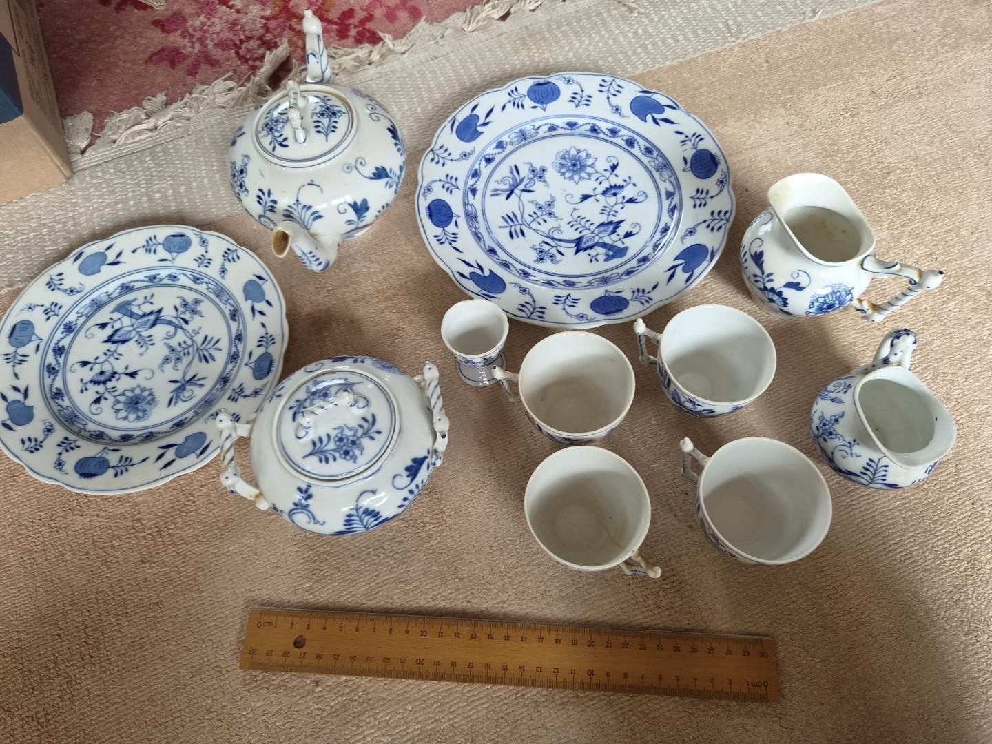 Antiek F.A. Reinecke Zwiebelmuster servies (1907-1926), Ophalen
