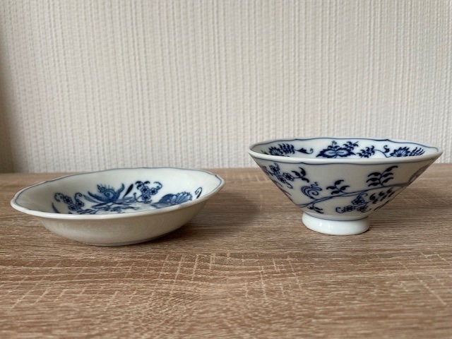 2 Blue Danube Blauwe Schaaltjes, Antiek en Kunst, Ophalen of Verzenden