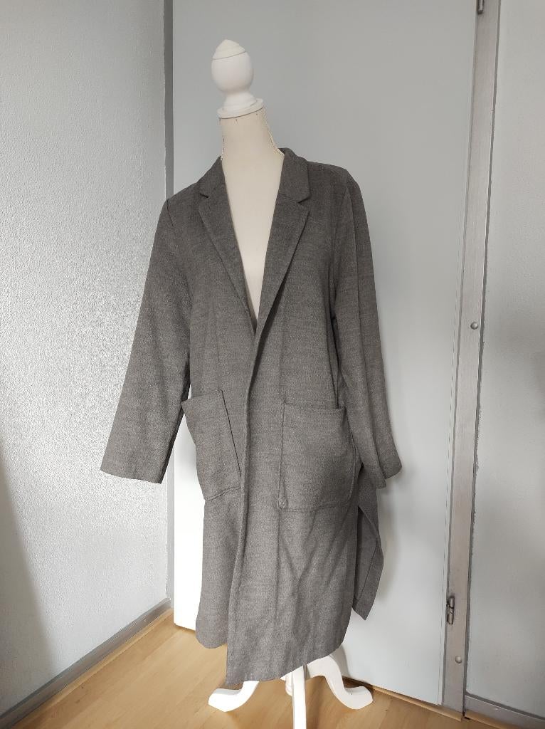 Lang grijs vest met zakken - maat 42 - H&M, H&M, Maat 42/44 (L), Ophalen of Verzenden, Grijs