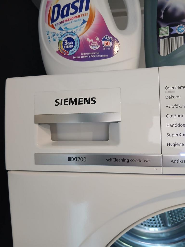 Siemens iQ700 Warmtepompdroger - 9 kg - Zelfreinigend, Witgoed en Apparatuur, Gebruikt, 8 tot 10 kg, Ophalen of Verzenden, Voorlader