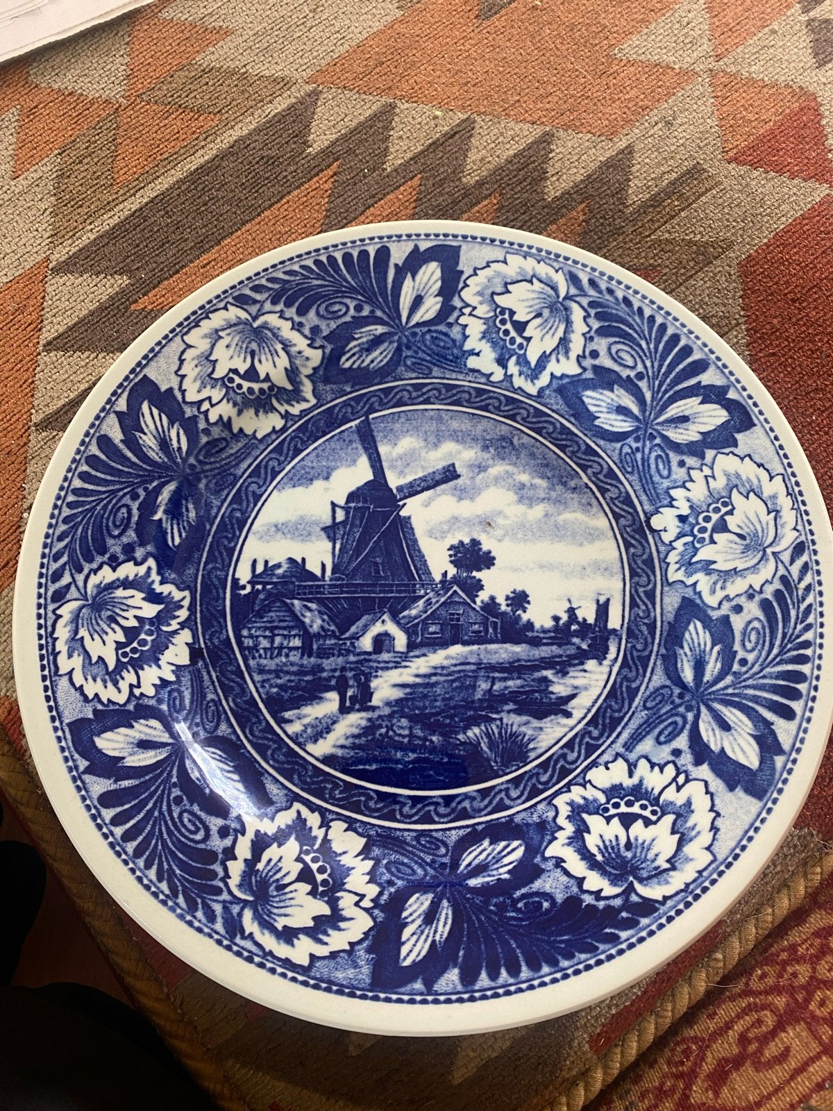 Set van 4 antieke Delfts blauwe wandborden, Antiek en Kunst, Ophalen of Verzenden