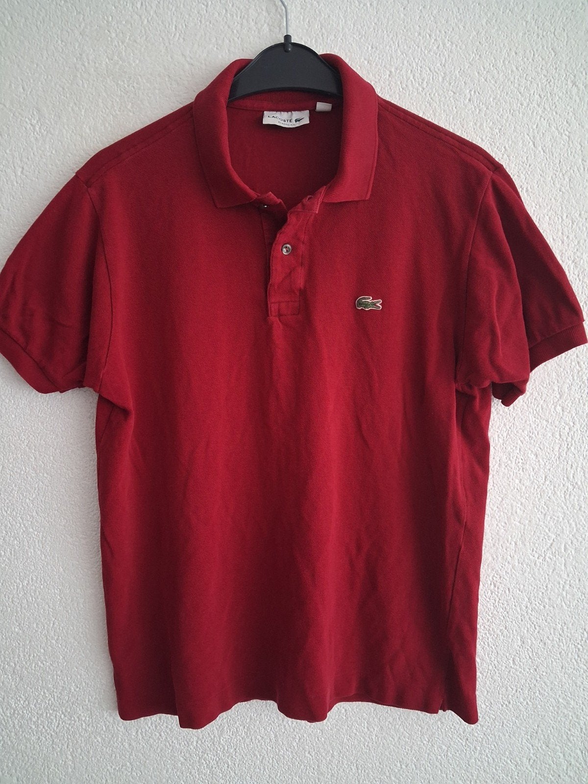 Lacoste Polo Shirt Rood Maat L, Maat 52/54 (L), Lacoste, Ophalen of Verzenden, Gedragen