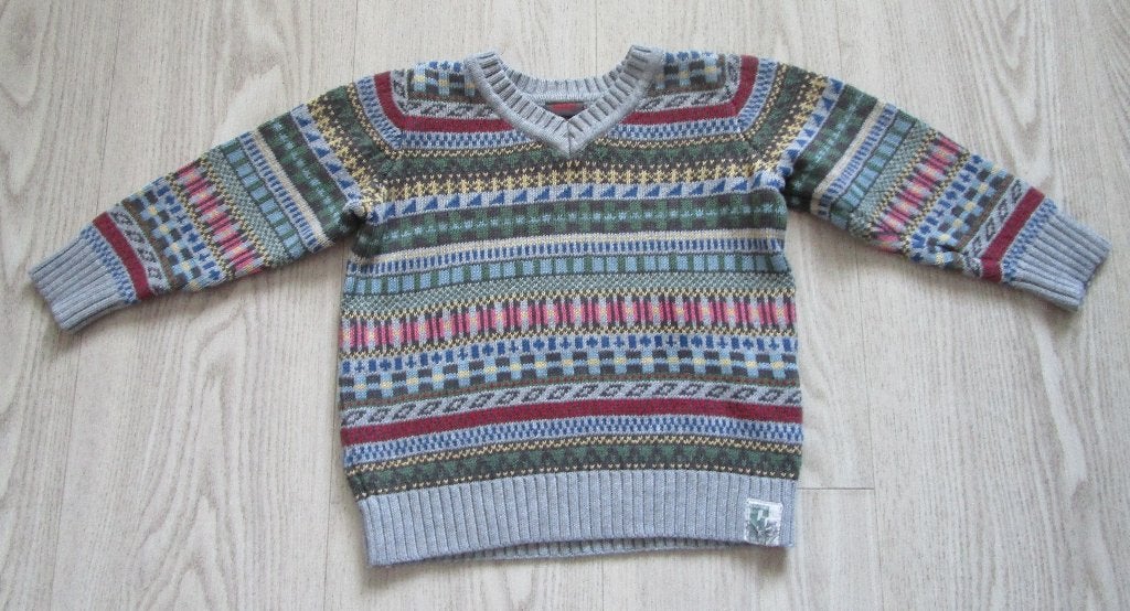 Esprit Gebreide Trui – Noors Patroon – Maat 92/98 (2–3 jaar), Trui of Vest, Ophalen of Verzenden, Zo goed als nieuw, Esprit