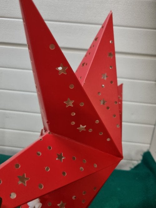 ster papier groot rood [b33], Ophalen of Verzenden, 'T Olde Gre-j, Info@toldegrej.nl, Endepoelstraat 20f Didam