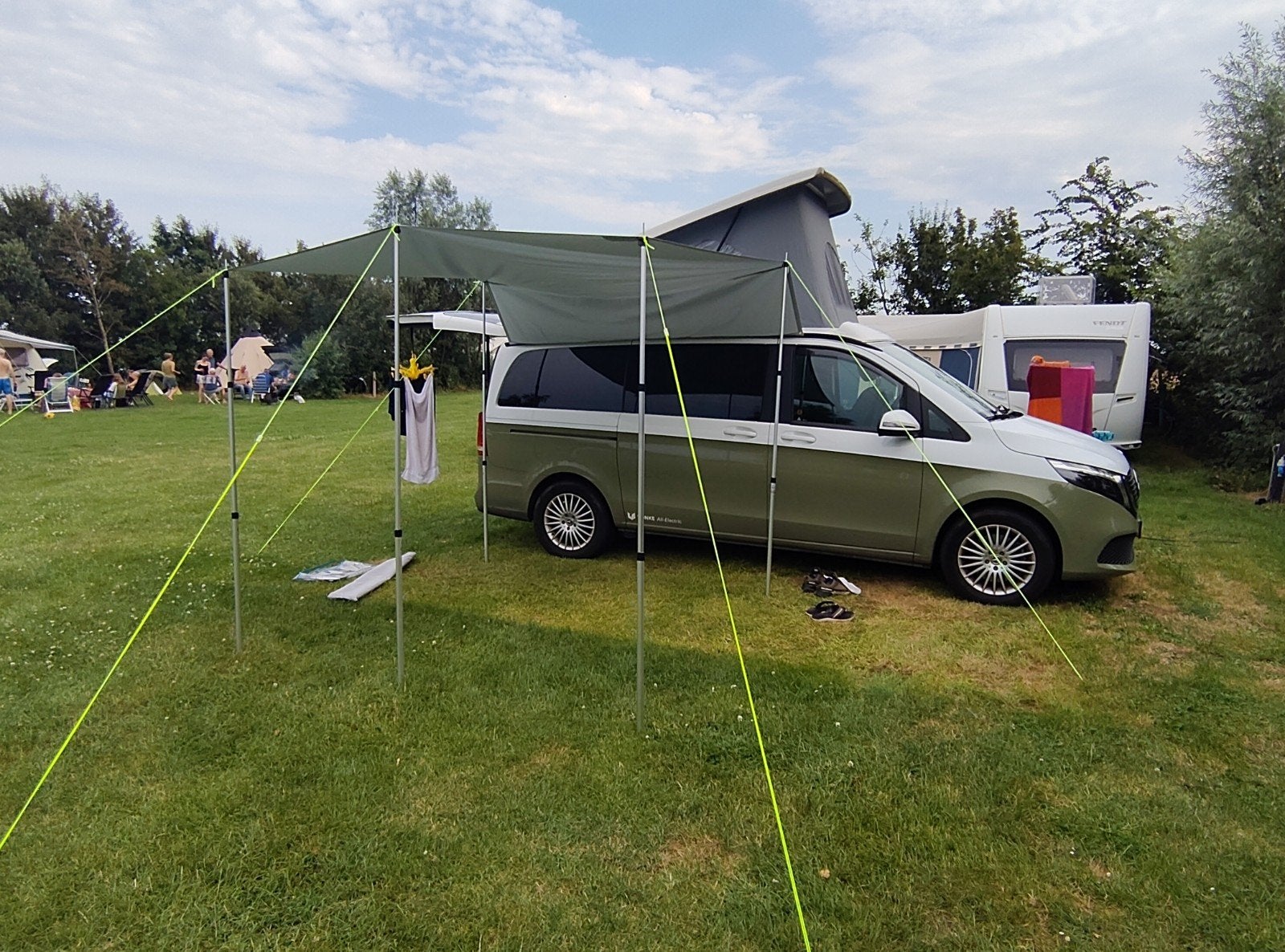 Te koop grijze luifel voor kleine bus camper 250*300cm, Caravans en Kamperen, Ophalen, Zo goed als nieuw