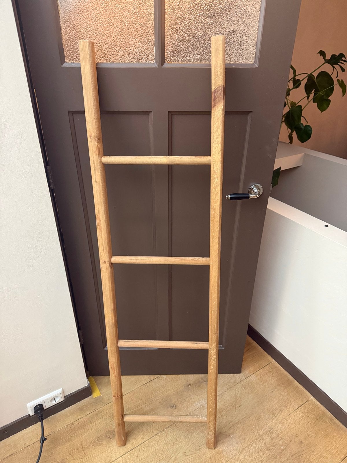 Gratis ophalen! Decoratieve houten ladder, Ophalen, Hout, Bruin, Landelijk