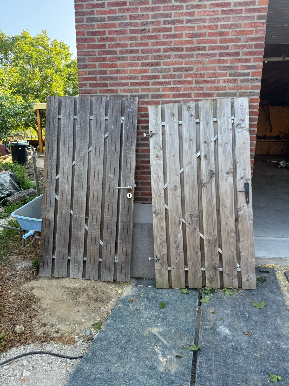 Houten tuinpoorten met beslag, Ophalen, Met poort, Gebruikt, Tuinhek