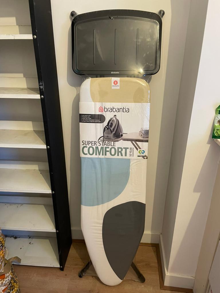 Brabantia strijkplank B 124x38 cm met stoomunit, Ophalen, Nieuw