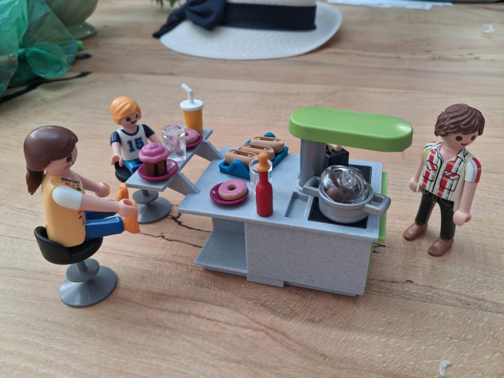 Playmobil bar/keuken met Figuren en Accessoires, Ophalen of Verzenden, Gebruikt, Complete set