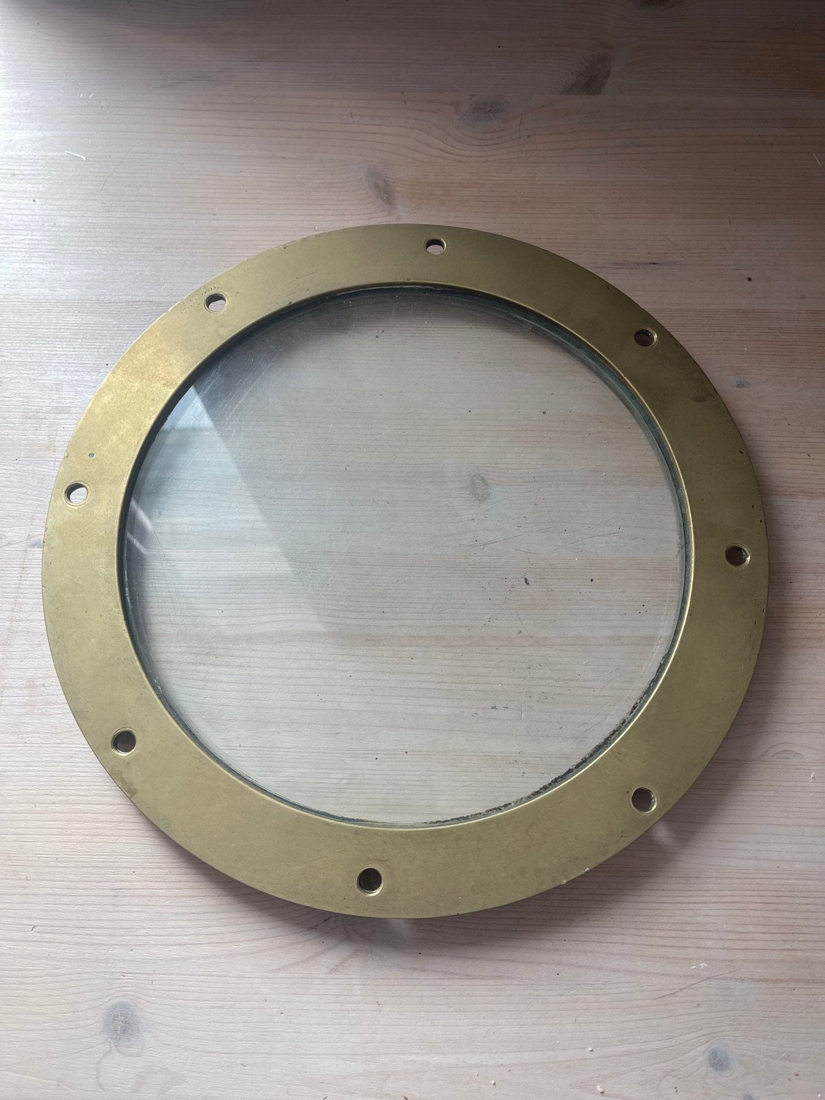 Antieke messing patrijspoort - scheepsraam 30cm, Ophalen of Verzenden