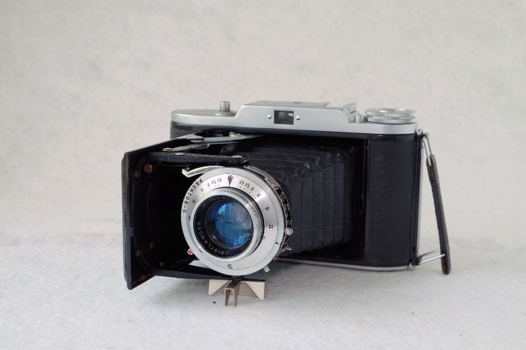 Voigtlander Bessa I, lens Vaskar 105mm f/4.5, Prontor-S, 120, Audio, Tv en Foto, Fotocamera's Analoog, Ophalen of Verzenden, Gebruikt