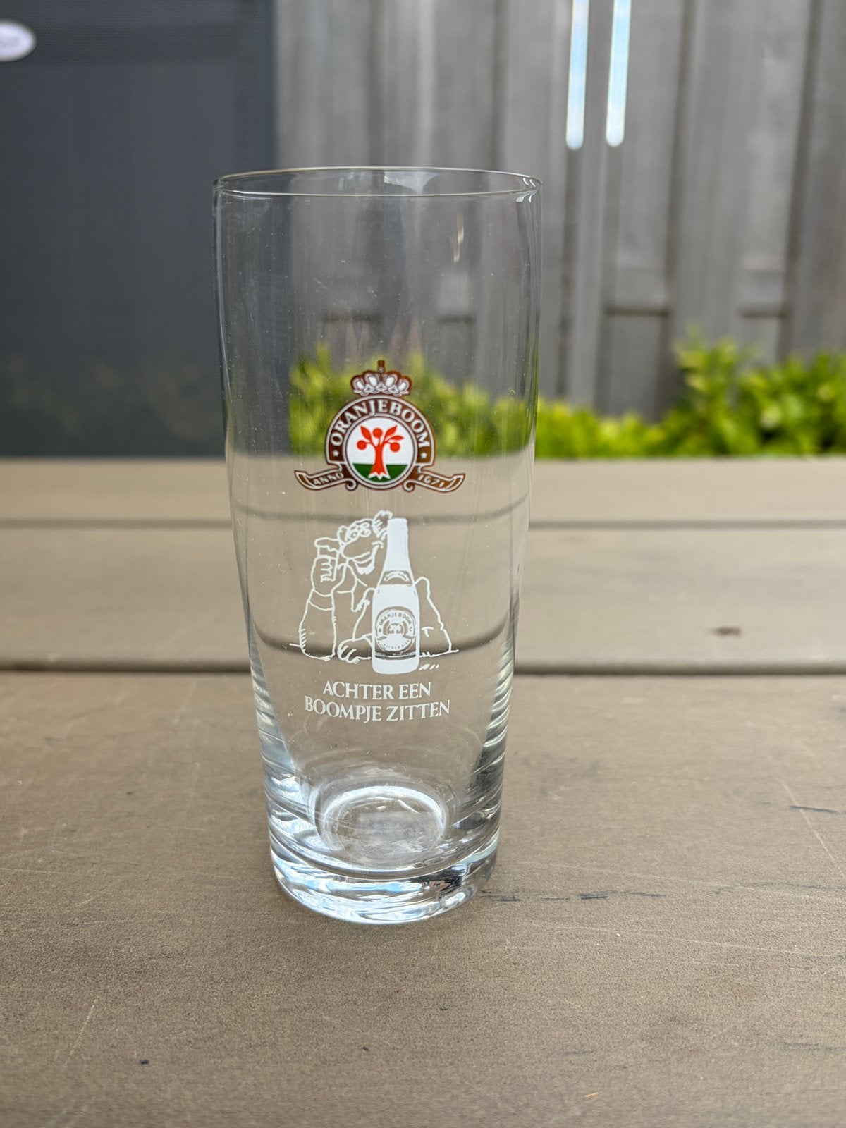 Oranjeboom dubbeldruk fluitje bierglas, Ophalen of Verzenden, Nieuw, Bierglas
