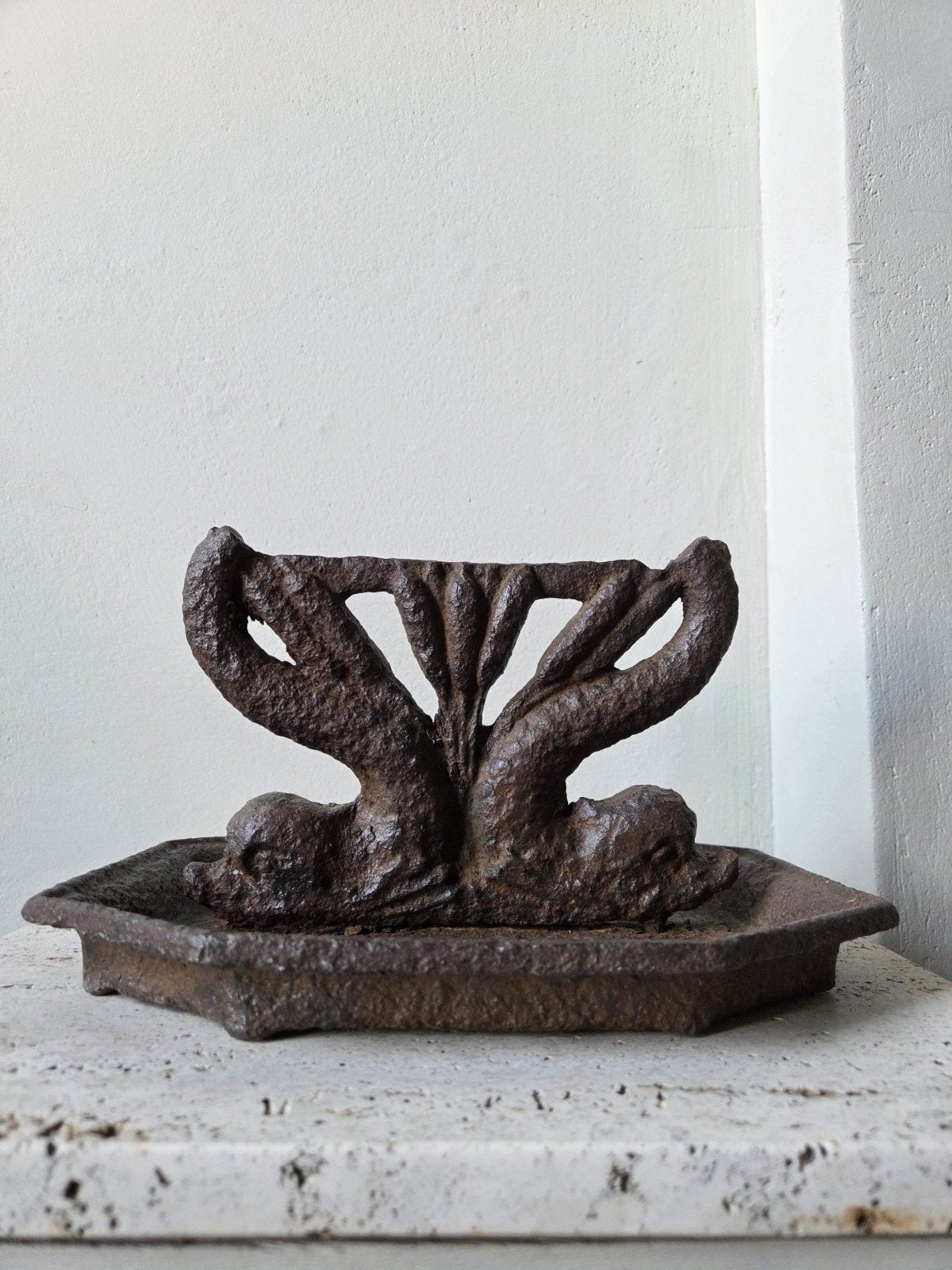 Oude gietijzeren schoenschraper, Franse brocante, Ophalen of Verzenden