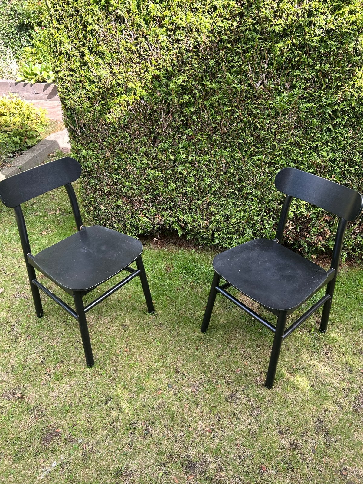 8x IKEA Rönninge stoelen - Zwart (opknapbeurt nodig), Gebruikt, Zwart, Ophalen of Verzenden, Vijf, Zes of meer stoelen