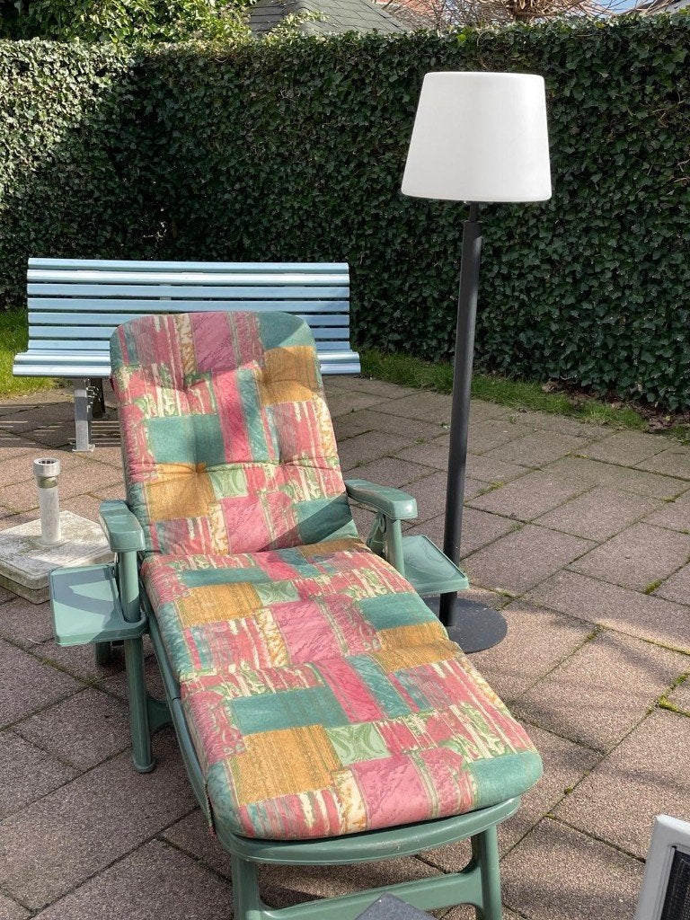 2x Zomer ligbed tuin, Ophalen, Zo goed als nieuw, Kunststof, Verstelbaar