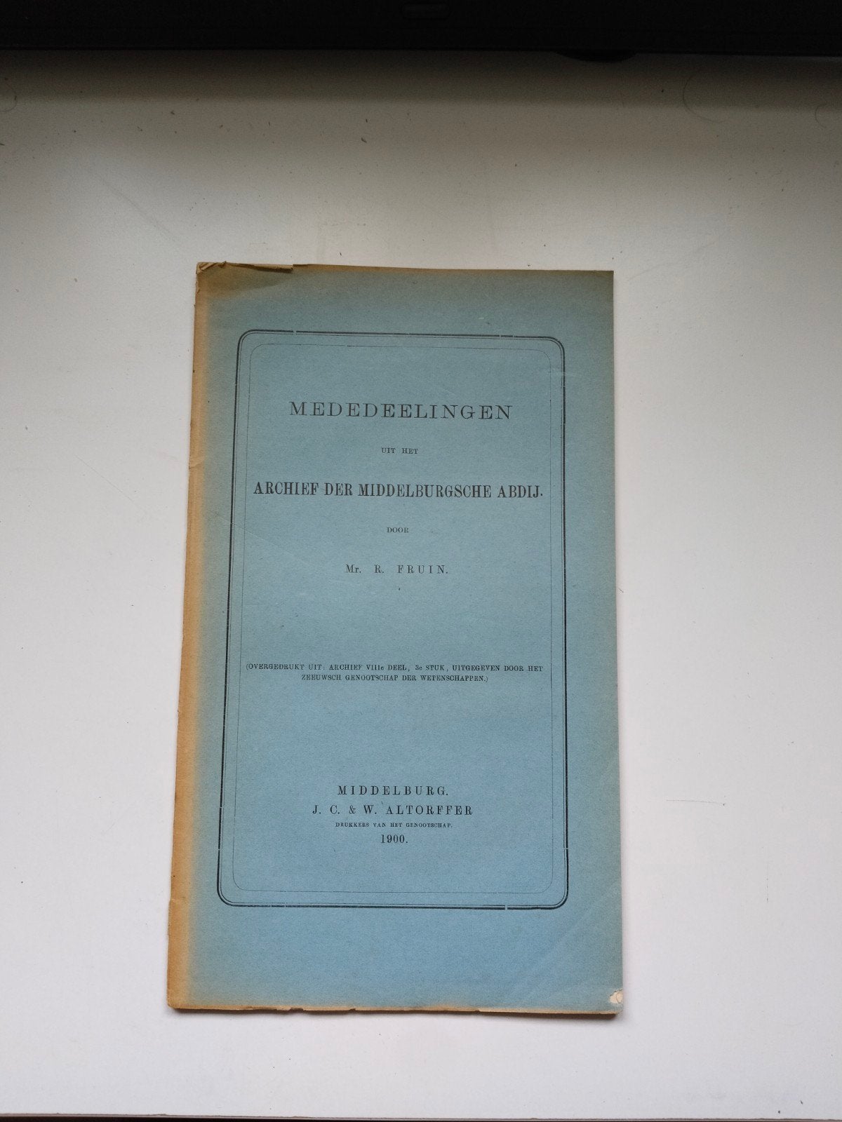 Mededeelingen uit het archief der Middelburgsche Abdij, Ophalen of Verzenden, Gelezen
