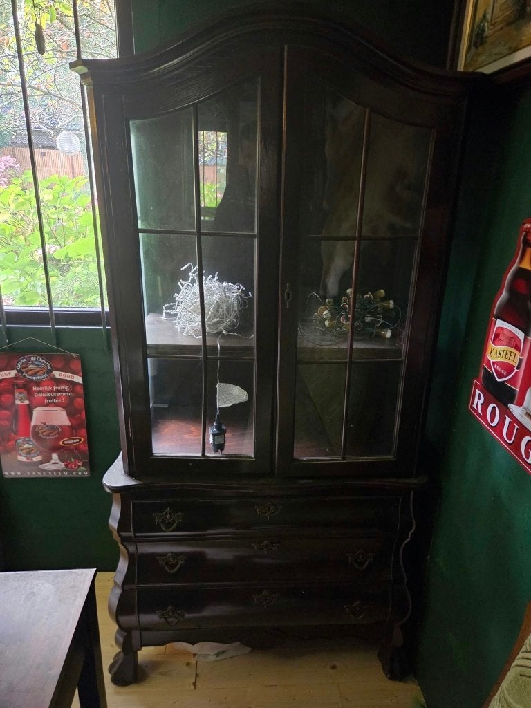 Vitrine kast barok, Ophalen, Gebruikt, Barok, 50 tot 100 cm