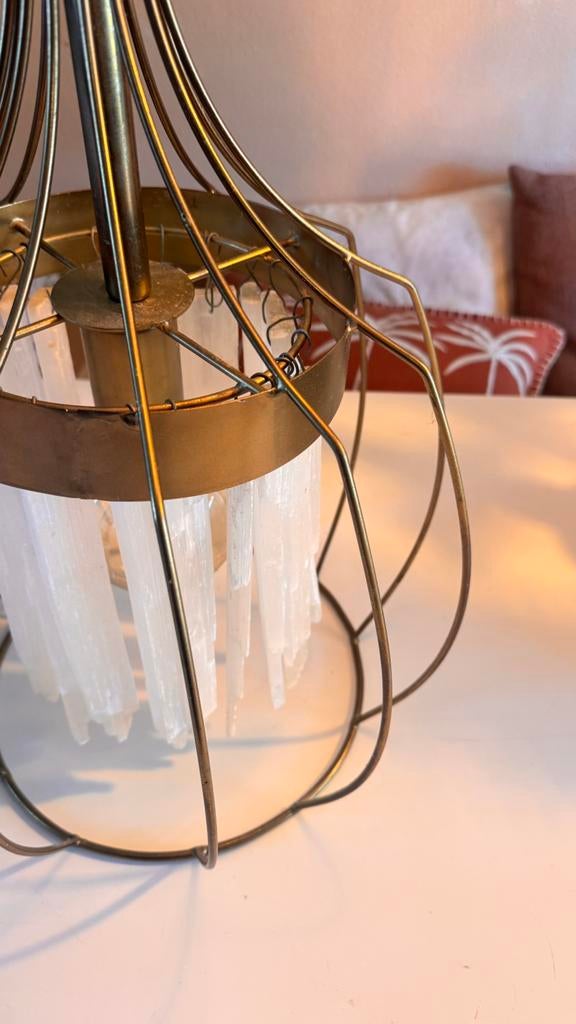 Hanglamp arabische look goud en alabaster Zenza Egypte, Ophalen, Zo goed als nieuw