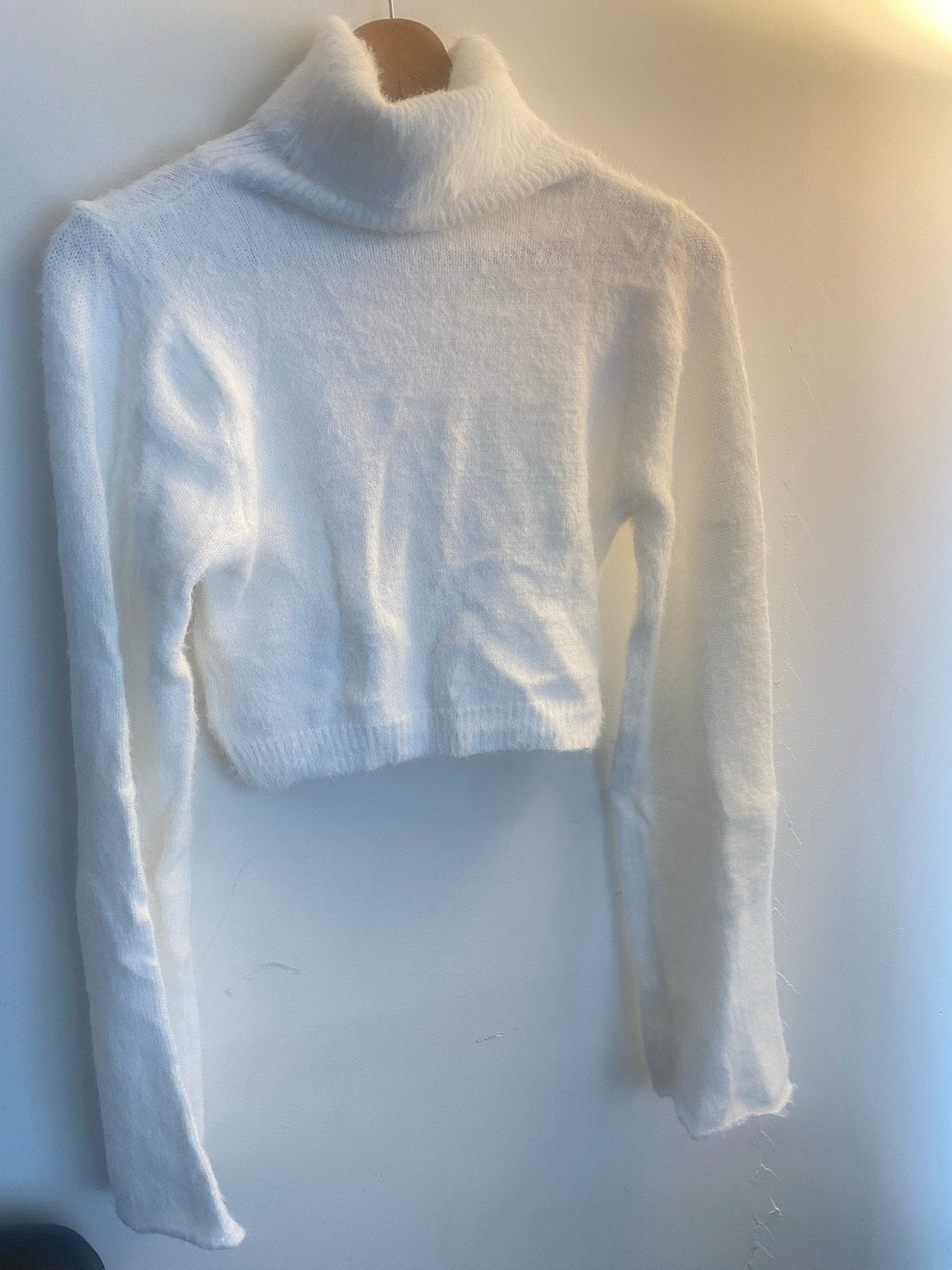 Witte crop top coltrui en roze holografische crop top, Ophalen of Verzenden, Nieuw, Maat 36 (S), Wit