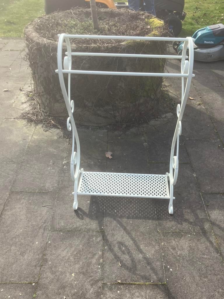 Brocante landelijk stalen handdoekenrek, Ophalen