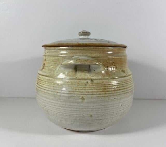 Vintage Franse keramische pot met deksel, Ophalen of Verzenden