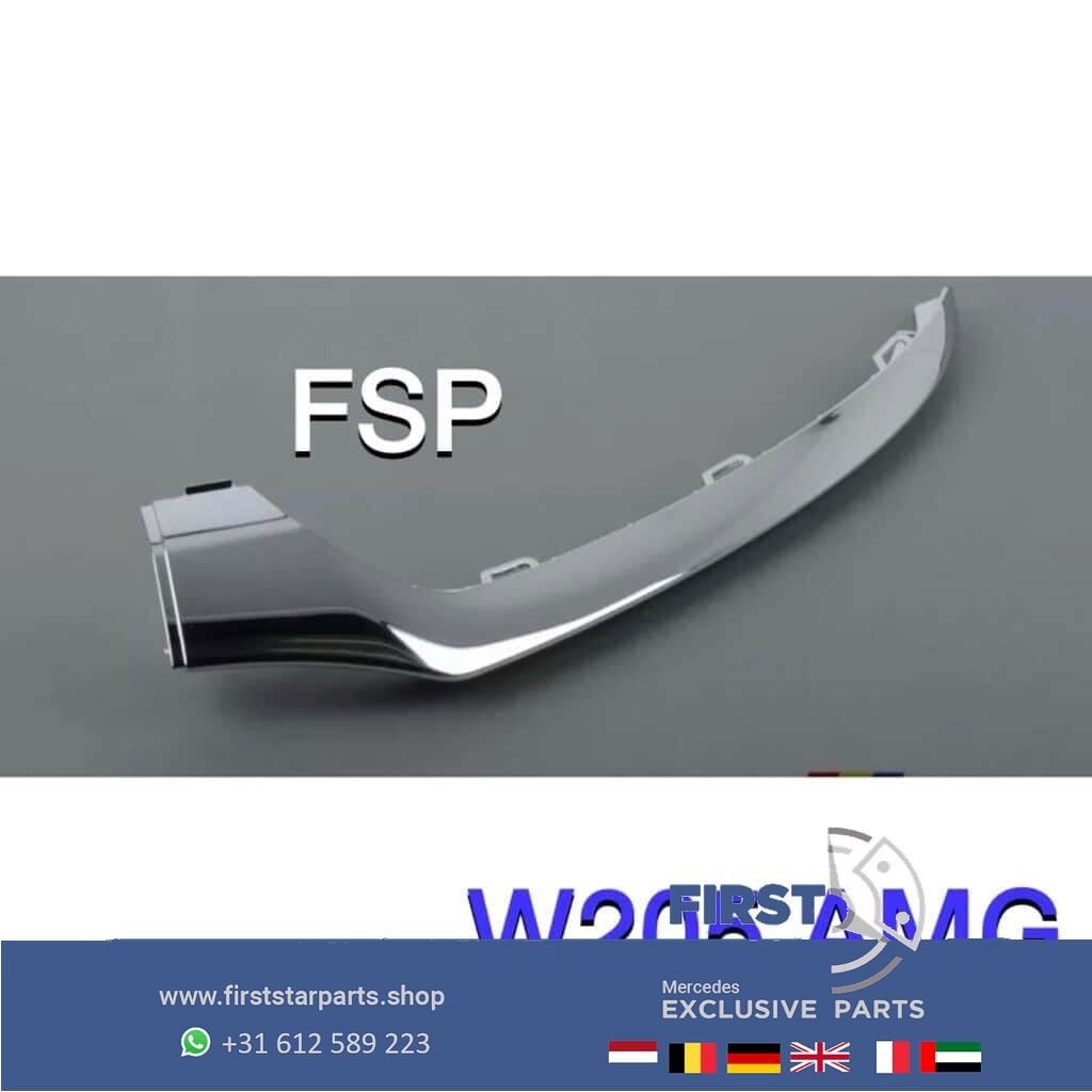 W205 AMG bumper sier lijst chroom Mercedes C Klasse voorbump, Gebruikt, -, Ophalen of Verzenden, -