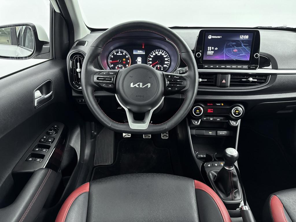 Kia Picanto - 1.0 DPi GT-Line // 1E EIGENAAR // DEALERONDERH, Auto's, Kia, Gebruikt, Zwart, 4 stoelen, Wit