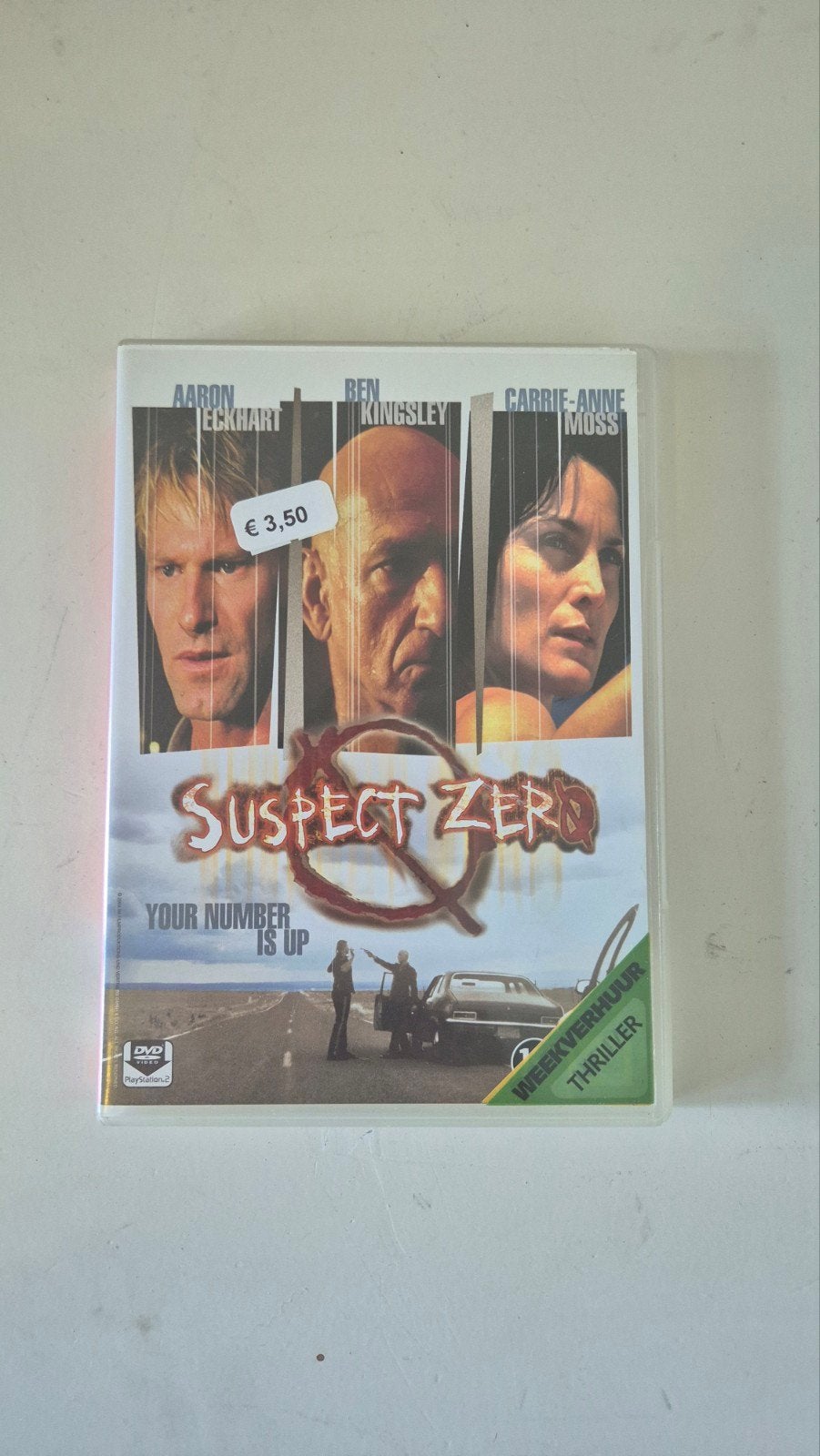 Suspect Zero DVD - Spannende thriller met Aaron Eckhart, Vanaf 16 jaar, Nederlands, Ophalen of Verzenden, Psychologische thriller