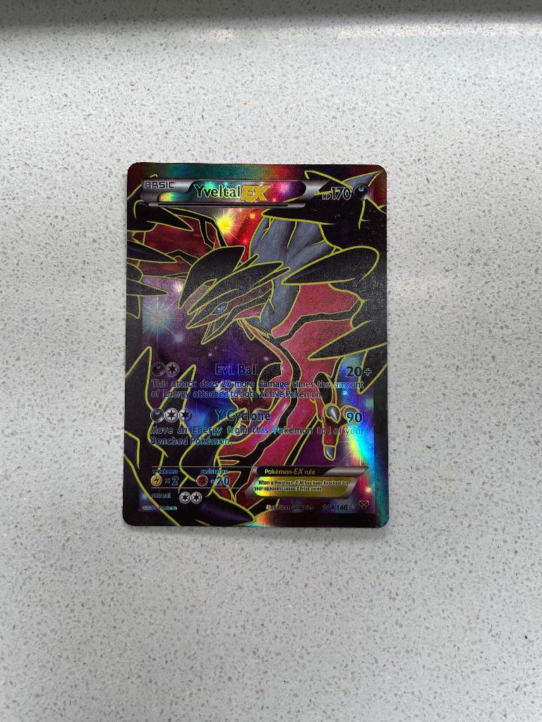 Yveltal-EX #144/146 Pokemon kaart, Ophalen of Verzenden, Zo goed als nieuw, Losse kaart, Foil
