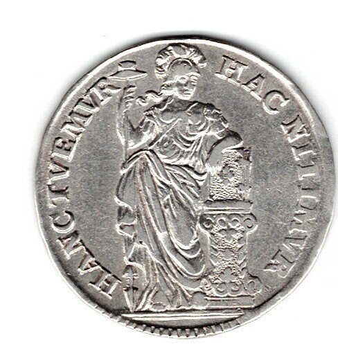 23-2123 Holland 10 stuiver 1751, Postzegels en Munten, Vóór koninkrijk, Zilver, Losse munt, Overige waardes