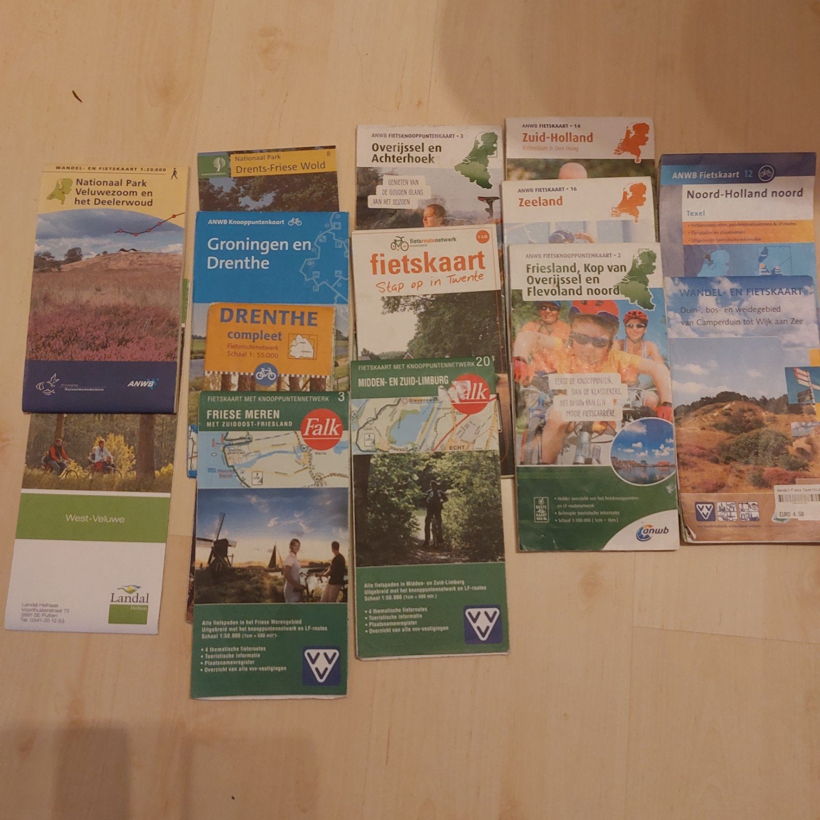 Diverse Fietskaarten Nederland, Ophalen of Verzenden, Benelux, Fiets- of Wandelgids, Overige merken