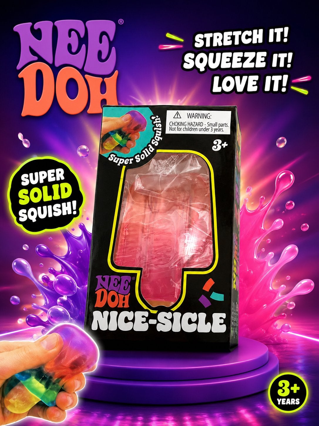 NeeDoh Nice-Sicle Squishy Stressbal - IJsco Vorm, Ophalen of Verzenden, Nieuw, Jongen of Meisje