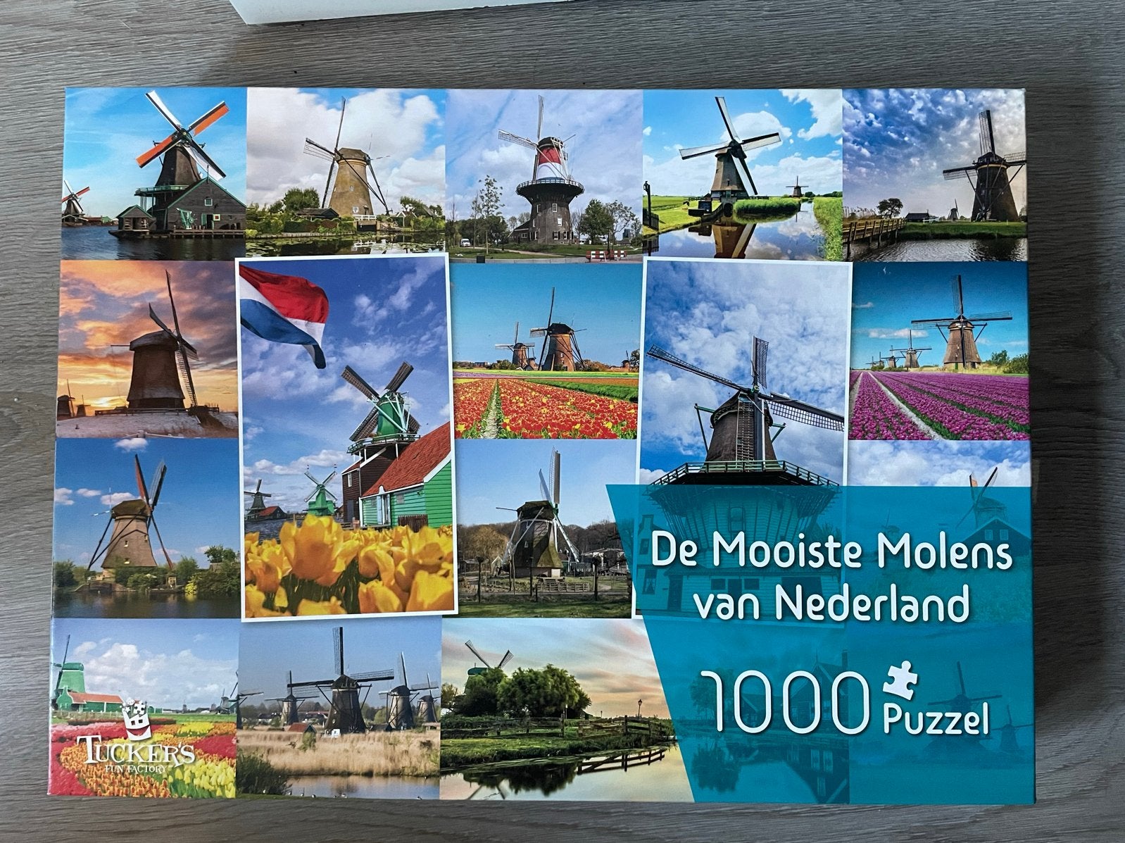 Tuckers Legpuzzel 1000 stukjes - Mooiste Molens Nederland, Ophalen of Verzenden, 500 t/m 1500 stukjes, Zo goed als nieuw, Legpuzzel